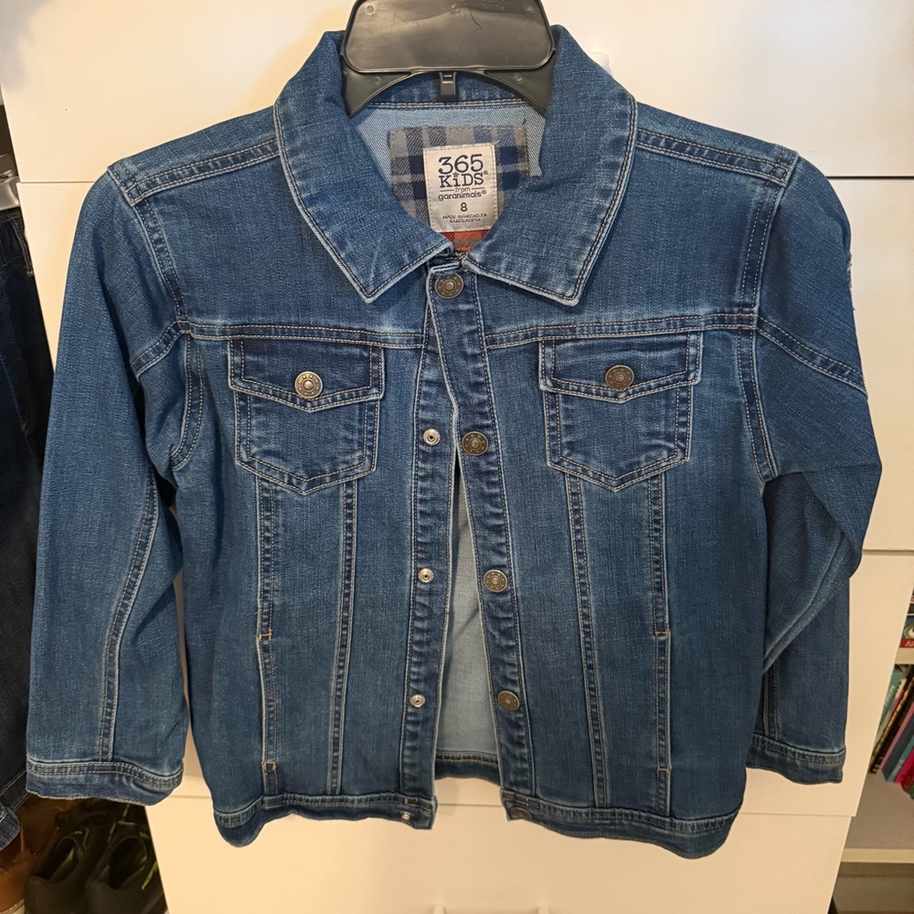 Garanimals 365 Kids Denim Jacket Dino Patch Size 8